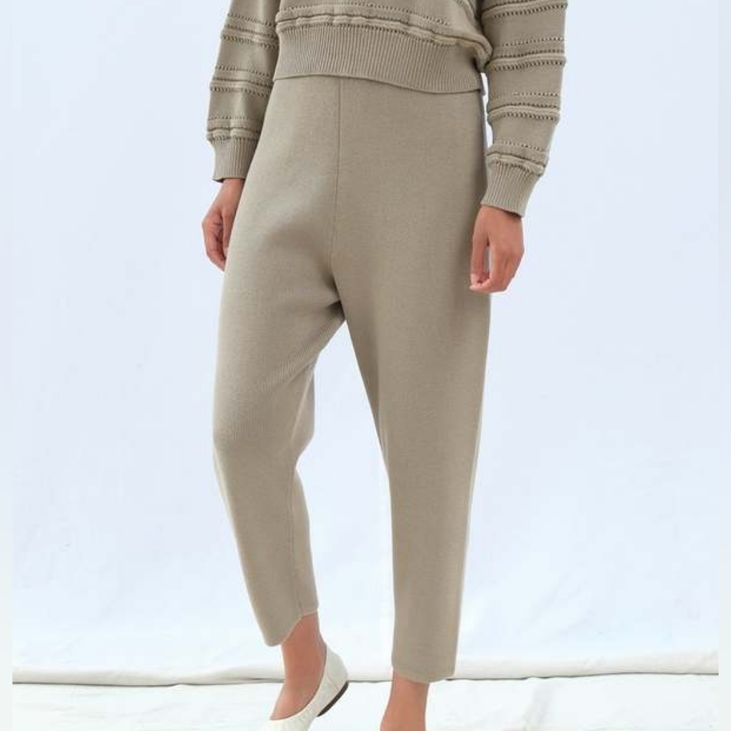 Micaela Greg Women's Beige Knit Pants